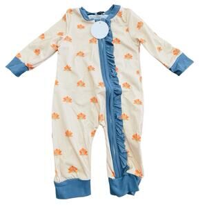 Boutique Girls 18 Month Fall Thanksgiving Turkey One Piece Outfit Zippy